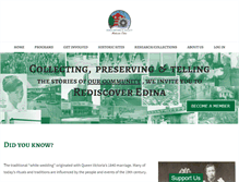 Tablet Screenshot of edinahistoricalsociety.org